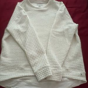 NWOT SOLD OUT NOBULL WOMANS Quilted White Sweatshirt Size Medium
